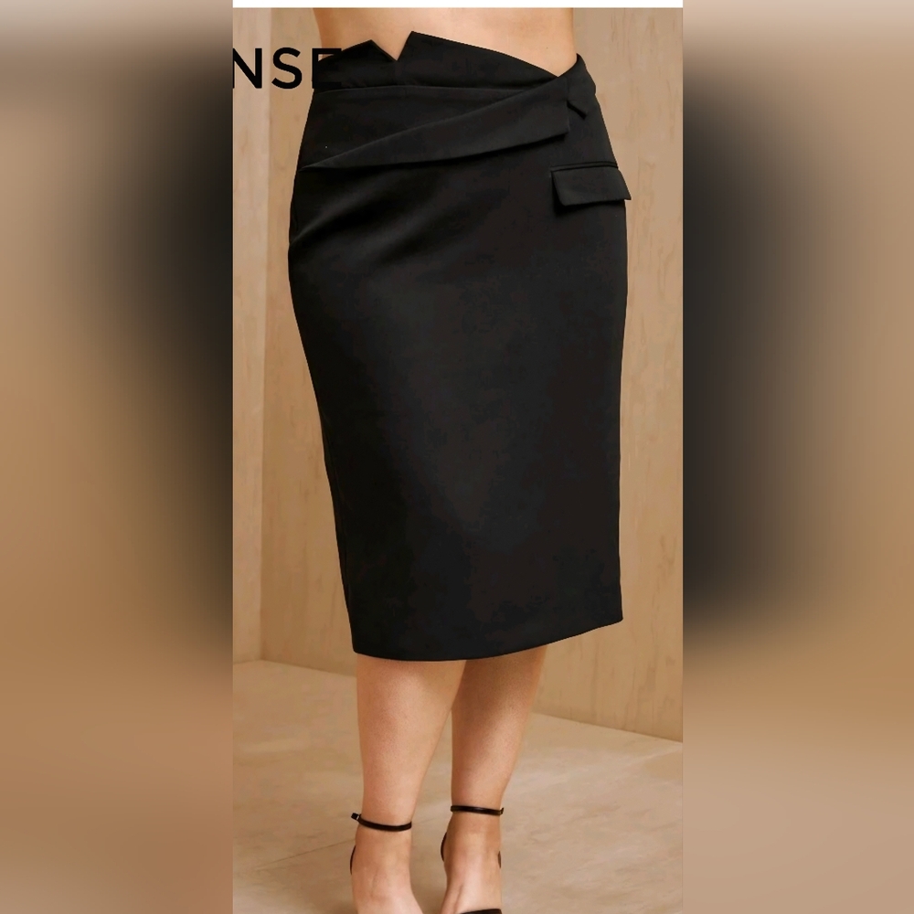 MONSE Black Pencil Skirt